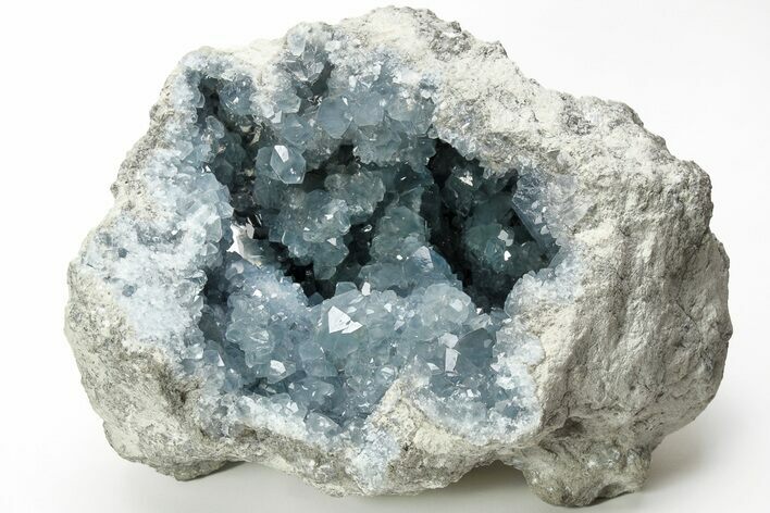 Sky Blue Celestine (Celestite) Crystal Geode - Madagascar #210375